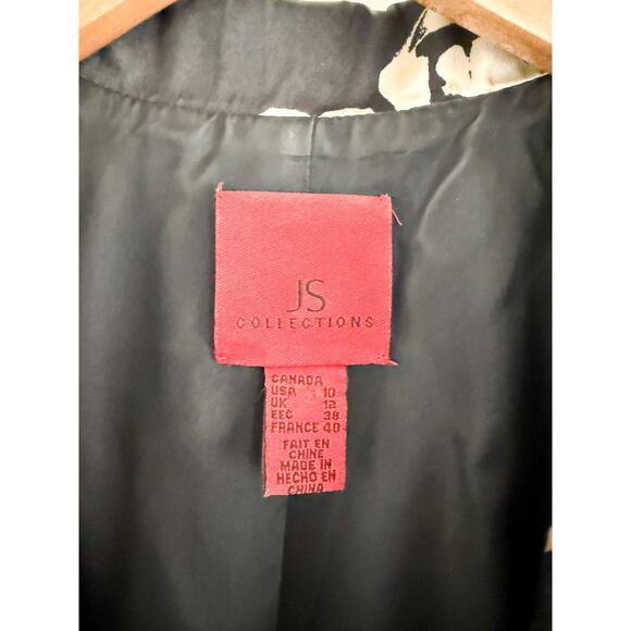 JS Collections | Black & Cream Cocktail Party Jacket | Sz 10 - Picture 6 of 11